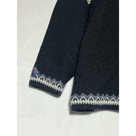 Nordstrikk Nordic Fair Isle Full Zip Wool Cardigan Sweater Mens M Lined Blue - Picture 7 of 16